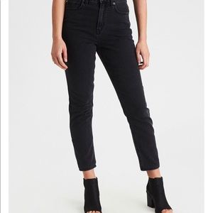 Black American eagle mom jeans